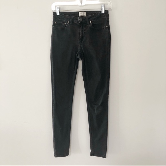 Acne Studios Skin5 mid rise faded black color slim skinny leg - Picture 2 of 6